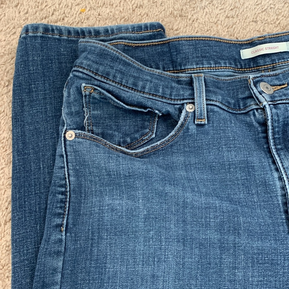 Levi’s Women's Classic Straight Blue Jeans Size 12 - Picture 9 of 14